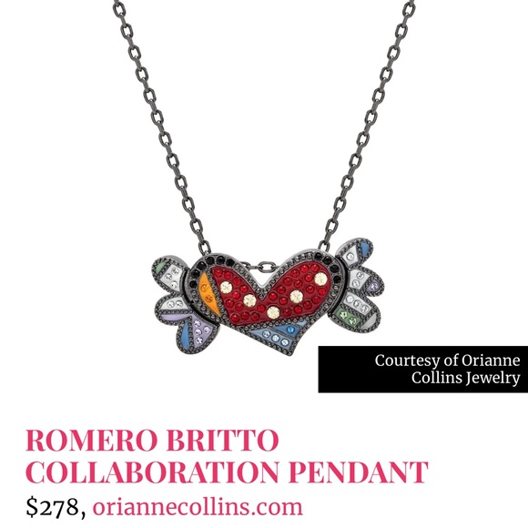 Romero Britto Swarovski Heart Ring/Necklace NWT - Picture 5 of 9